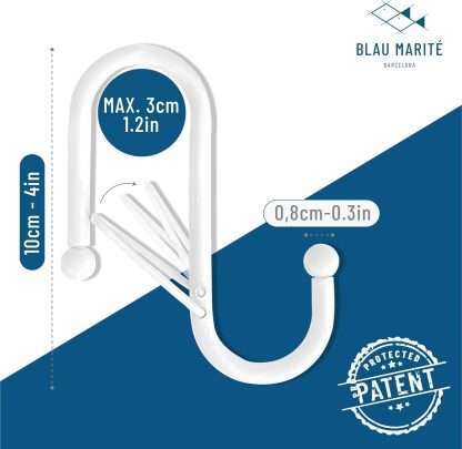 Royal hook for 3cm bar. White color