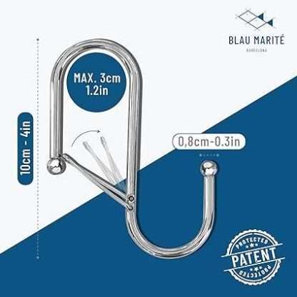 Royal hook for 3cm bar. Chrome color