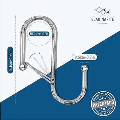 Royal hook for 2cm bar. Chrome color